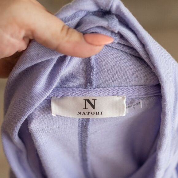 Lavender Natori Hooded Short Sleeve Pullover size S - Picture 6 of 6